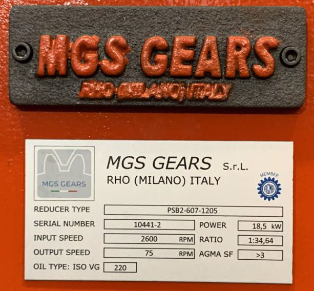 Gearbox MGS PSB2–607–1205 for Acciaieria